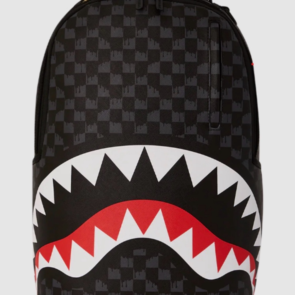 Sprayground Black, Red & White Shark Mouth Backpack
